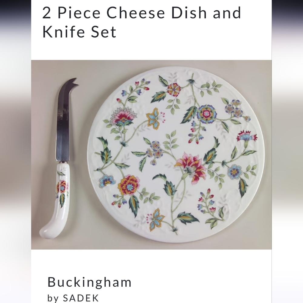 Cheese Plate "Buckingham" Pattern. - Picture 6 of 6